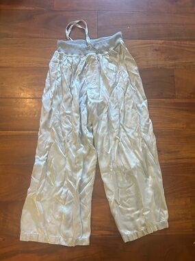 PJ HARLOW capri lounge pants grey/silver/blue